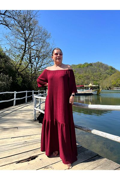 MJORA Rochie de mărime mare cu guler Madonna