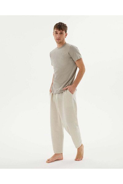Ayma Active Men's Gray Organic Cotton - Crew Neck Short Sleeve T-Shirt