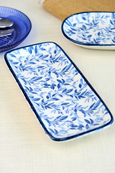 tabakevi Plate House Porcelain Blue Heaven Boat Plate Single 22X10X1Cm