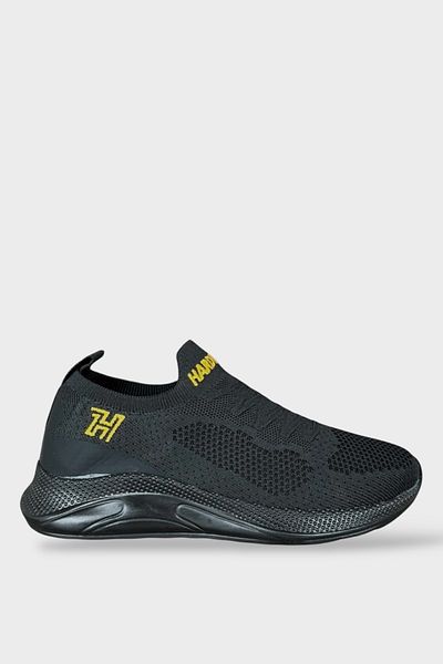 Liger Black and Yellow Women's Knitwear Sneakers