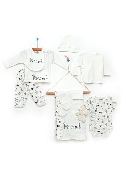 Bebbek Hellobaby Newborn Organic 10 Piece Set Hospital Release Male (10Pcs)