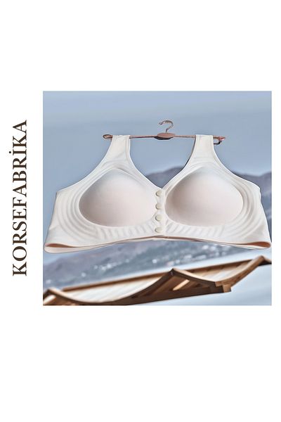 korsefabrika trend mood store Μπροστινό ΚΟΥΜΠΙ Χωρίς Underwire Seamless Laser Αφαιρούμενο Αόρατο Σουτιέν Ghost με Επιθέματα