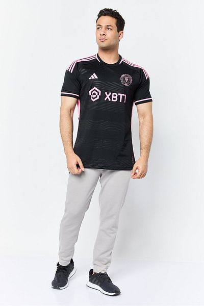 adidas Men Sportswear Fit Short Sleeve Football Jersey, Black