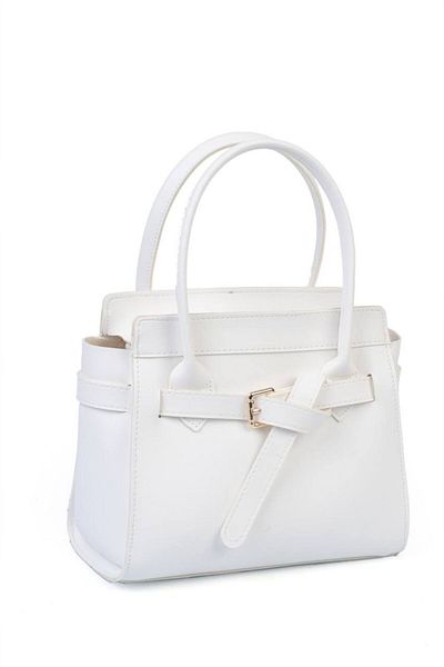 chocolatebag Geantă de damă model nod detaliată geantă crossbody albă