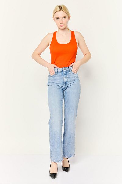 Esprit Women Regular Fit Washed Stretchable Jeans, Washed Blue