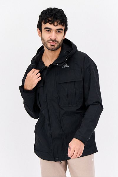 adidas Men Sportswear Fit Long Sleeve Outdoor Jacket, Black