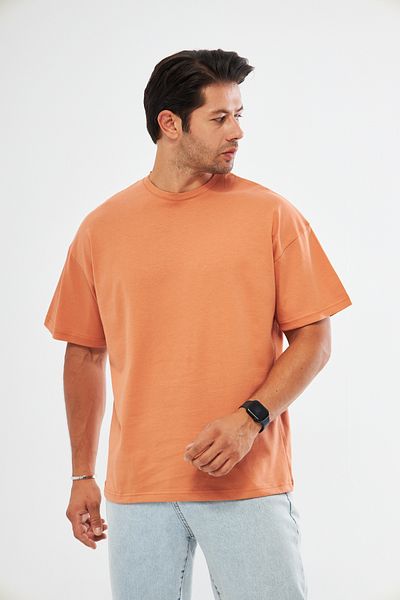giyadda Unisex Tile Oversize Loose Fit Basic Knitted T-Shirt (Lover Couple Combination Recommendation)