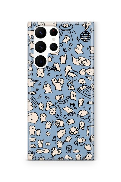 Multitronic Samsung Galaxy S23 Ultra Compatible Artsy Cat Design Printed Tran...