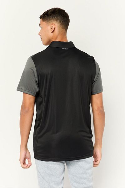 adidas Men Sportswear Fit Short Sleeve Training Club Polo, Black/Grey