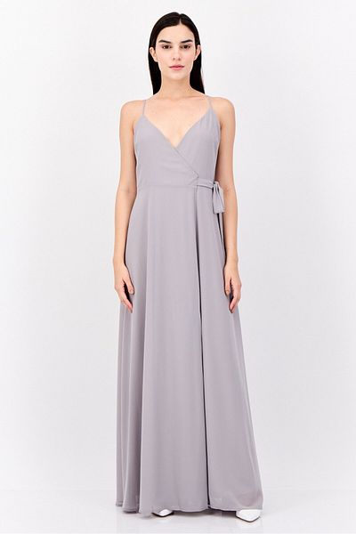 Lulus Women Solid Maxi Dress, Grey