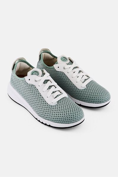Geox Women Lace Up Casual Shoes, Mint