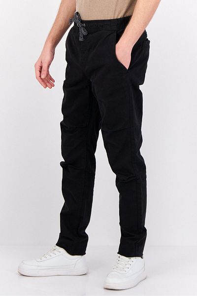 Penfield Men Regular Fit Solid Drawstring Chino Pants, Black