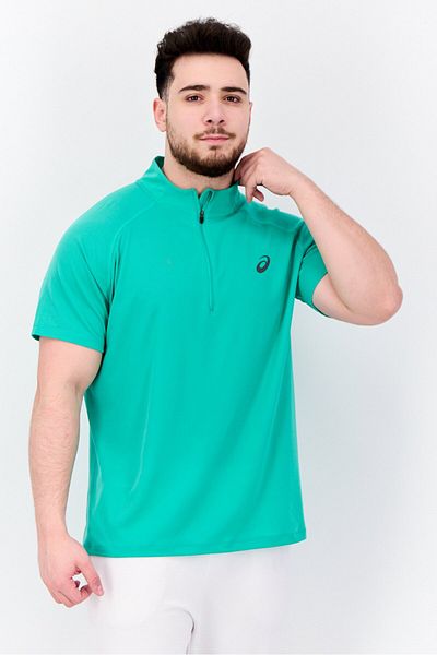 Asics Men Sportswear Fit Half Zip Running T-shirt, Green