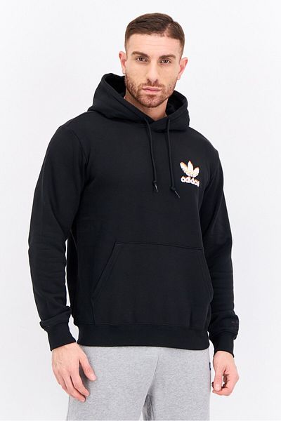 adidas Men Sportswear Fit Graphic Outdoor Hoodies, Black