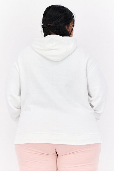 Champion Women Plus Size Long Sleeves Outdoor Hoodie, White