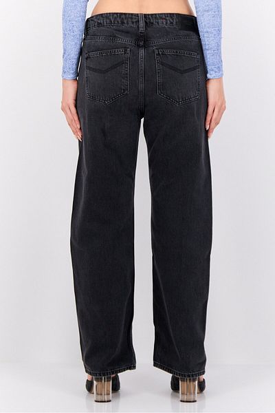 Esprit Women Straight Fit Washed No Stretch Jeans, Washed Black