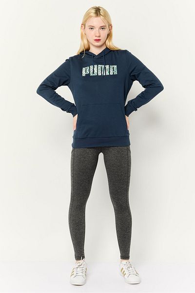 Puma Women Regular Fit Long Sleeves Outdoor Hoodie, Evening Blue