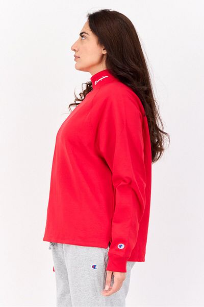 Champion Women Sportswear Fit Long Sleeve Outdoor Sweatshirt, Red