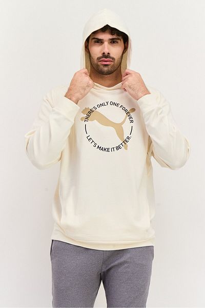 Puma Men Sportswear Fit Long Sleeves Training Sweatshirt, Beige