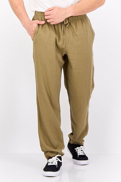 Threadbare Men Regular Fit Plain Chino Pants, Dark Stone