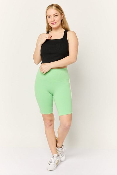 Esprit Women Brand Logo Biker Shorts, Mint Green
