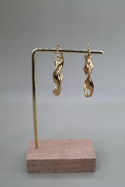 Luvix Design Auger Model Gold Color Hoop Steel Earrings