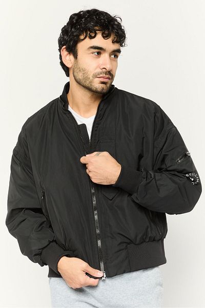 adidas Men Sportswear Fit Long Sleeves Outdoor Jacket, Black