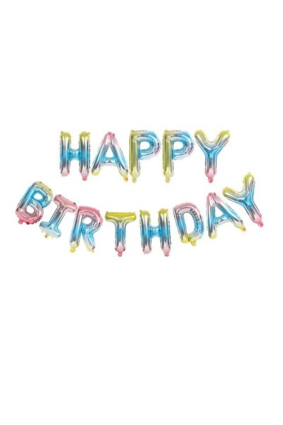 Teo Foil balloon set, Happy Birthday, 40 cm, multicolor