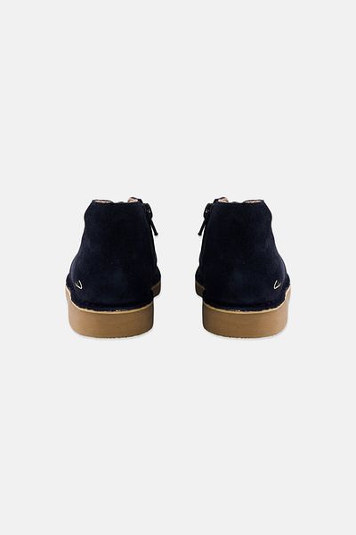 CLARKS Kids Boy Wide Fit Desert Lace Up Casual Boots, Navy