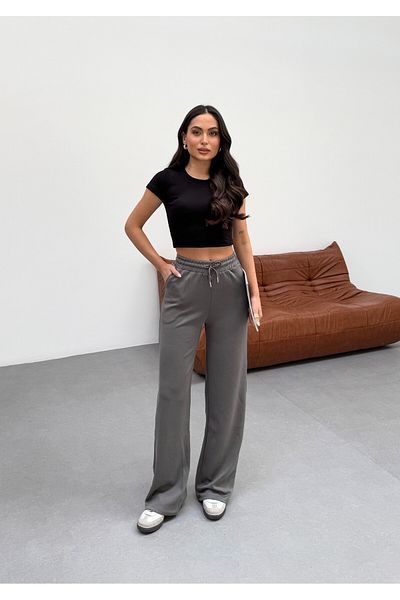 Babelook Women's Gorgeous Modal Fabric Khaki Wide Leg Palazzo Sweatpants