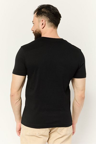 Esprit Men Crew Neck Short Sleeves Graphic Print T-shirt, Black