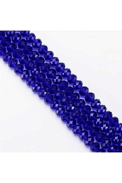 yiğit aksesuar 8 mm 5 Strand Sapphire Crystal Bead Rosary Bead