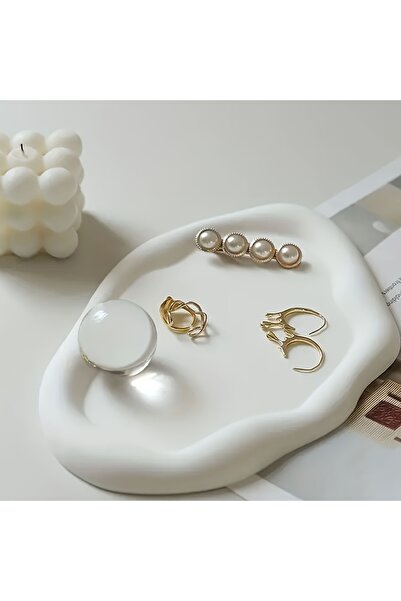 Deslina Dekoratif Bulut Şekil Kozmatik & Takı Aksesuar Tepsisi Ev & Ofis Deko...