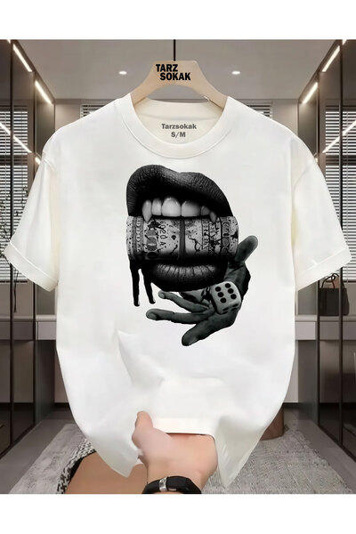Tarzsokak UNİSEX Carzy Lips Футболка