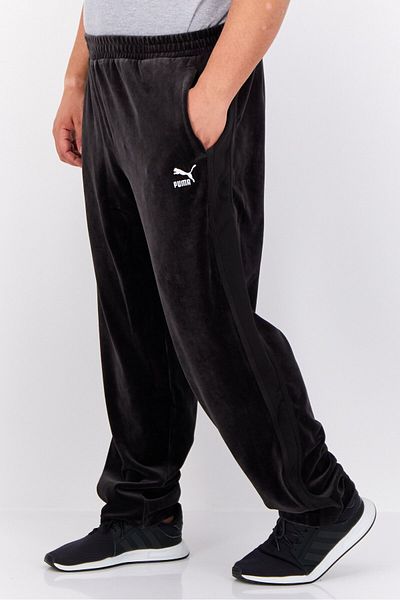 Puma Men Sportswear Fit Embroidered Logo Outdoor Track Pant, Black
