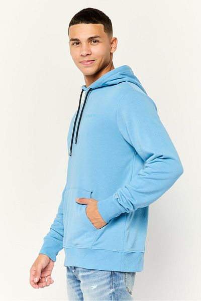Kenneth Cole Men Brand Logo Long Sleeves Hoodies, Light Blue