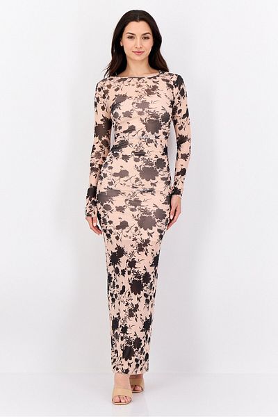 No Comment Women Floral Print Bodycon Dress, Multicolor