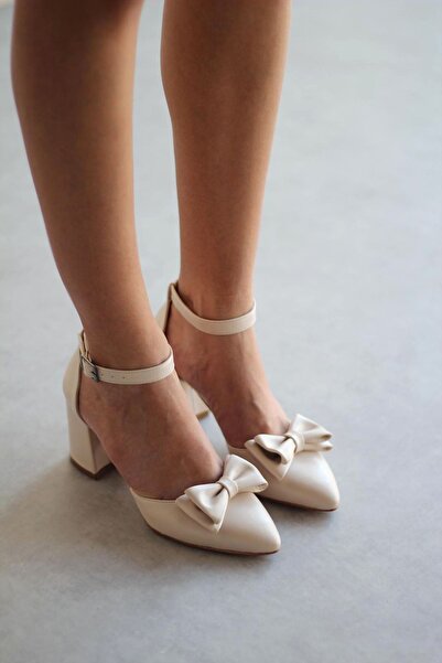 Mida Shoes Y107 Ten Deri Topuklu Ayakkabı