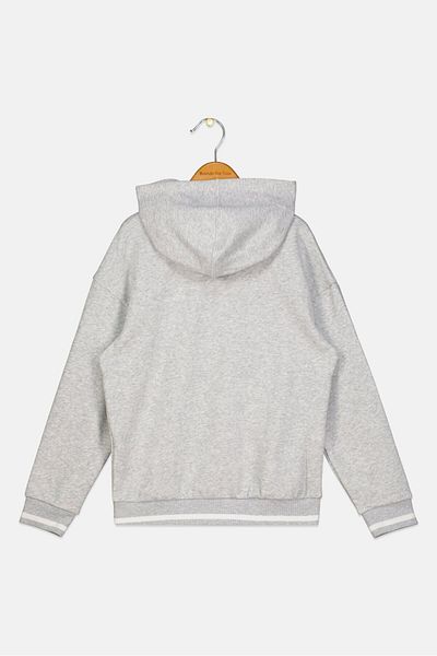Puma Kids Girl Relaxed Fit Long Sleeves Outdoor Sweatshirt, Light Grey