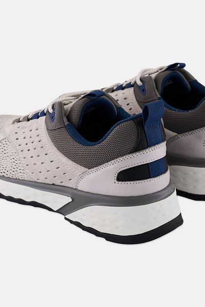 Geox Men Lace Up Casual Sneaker, Grey