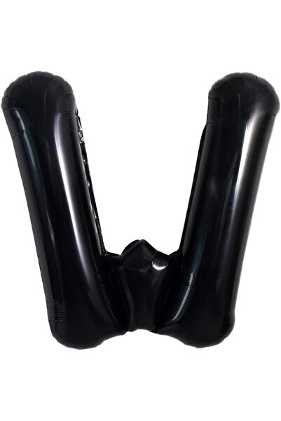 Flippy Balon Litera W, Flippy, 40 cm, , Pai inclus, Negru