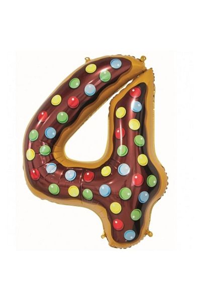 OEM Metallic Foil Balloon Figure, Donut Print, Anniversary Theme 100 cm,