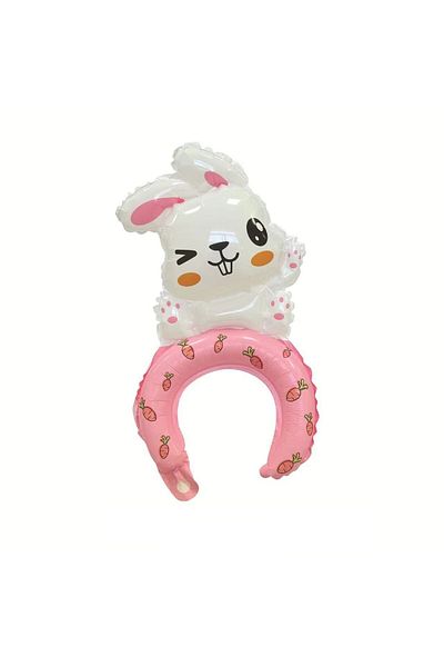 Flippy Balloon, , Crown Type, Rabbit Model, , 48 X 28 Cm, Pink