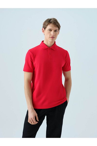 Loft Ανδρικό μπλουζάκι Regular Fit Polo Dark Red Lf2035136