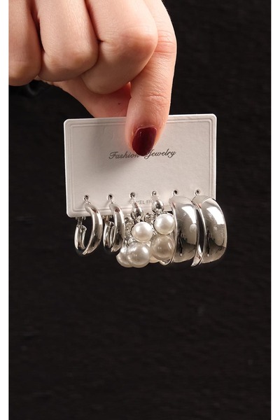 Jack Ferrero KADIN ÇELİK 6 LI KÜPE SETİ