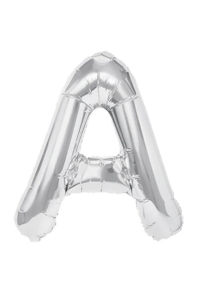 Flippy Metallic Foil Balloon Letter A, 40 cm, Inflates with Helium or Air, Individual Pack, Straw In