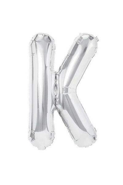 OEM Metallic Foil Balloon Letter K 80 cm inflated with Helium or Airedale included