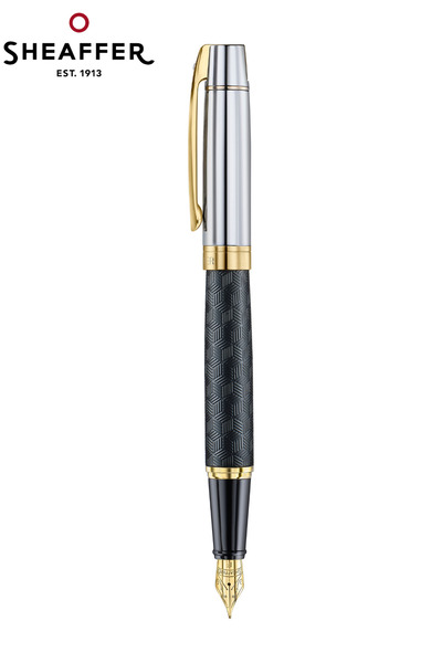 Sheaffer WizDesign 9347-0 300 Serisi Dolmakalem Siyah Krom Altın (M) Özel Hediyelik Kutulu