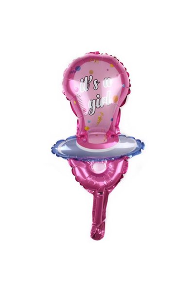 e-Eunoia Art Balon din Folie Metalizata, e-Eunoia Art, Mini Figurina, Model Suzeta, Tematica Gender Reveal