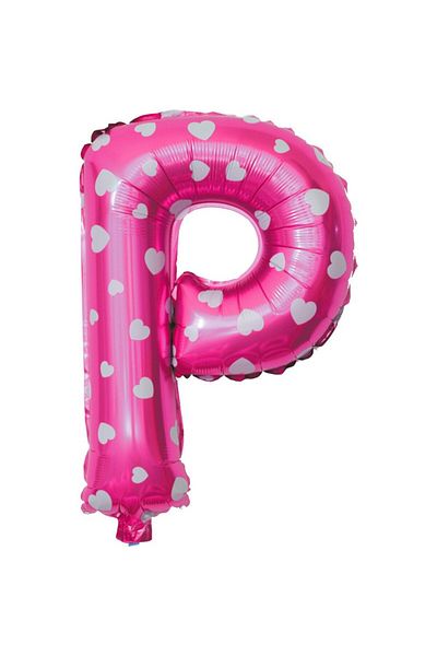 OEM Metallic Foil Balloon Letter P 40 cm, With Printed , Inflated with Helium or Air, Ind Packaging